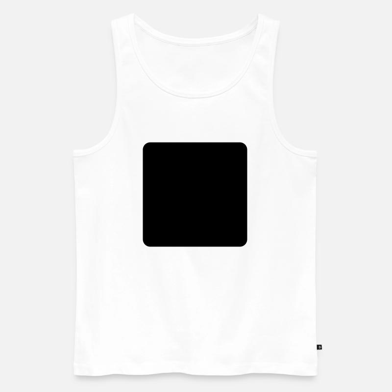 Quadrat - Männer Premium Bio Tank Top - Weiß