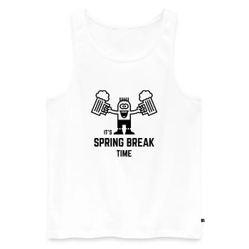 It's Spring Break Time (Beer / 1C) - Männer Premium Bio Tank Top - Weiß - Vorne - AI Model Male 178 light (178cm)