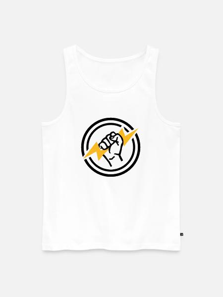 Flash - Men's Premium Organic Tank Top - white