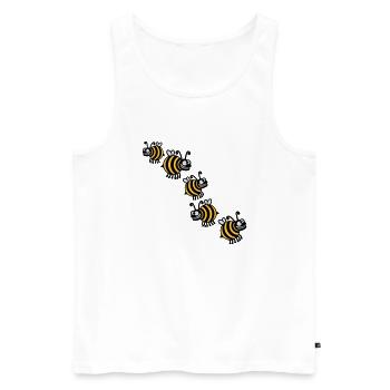 Thick crazy bees - Men's Premium Organic Tank Top - white - Front - AI Model Male 178 light (178cm)