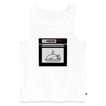 Braten in der Röhre (Schwangerschaft) - Männer Premium Bio Tank Top - Weiß - Vorne - AI Model Male 178 light (178cm)