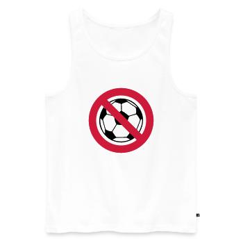 Anti Fußball - Männer Premium Bio Tank Top - Weiß - Vorne - Michal (187cm)