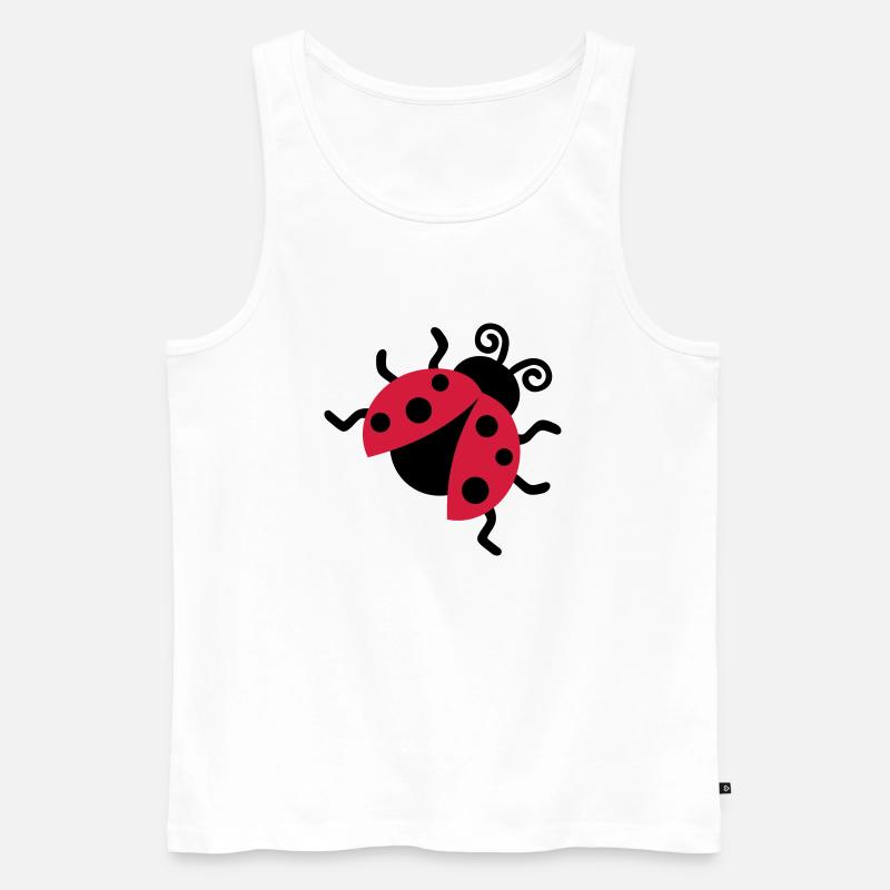 Marienkäfer - Männer Premium Bio Tank Top - Weiß