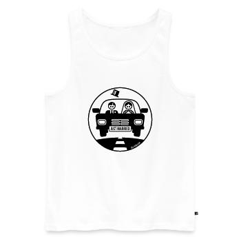 Just Married – Flitterwochen (1C) - Männer Premium Bio Tank Top - Weiß - Vorne - AI Model Male 178 light (178cm)