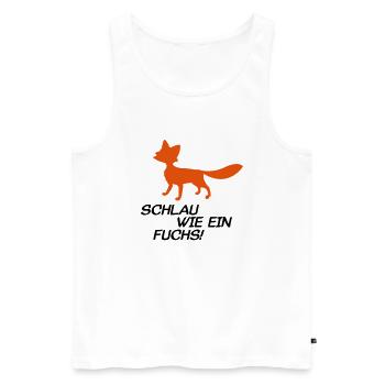 fuchs2 - Männer Premium Bio Tank Top - Weiß - Vorne - Michal (187cm)