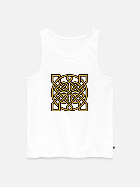 Knot pattern - Men's Premium Organic Tank Top - white