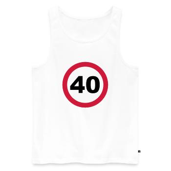40 Geburtstag - Männer Premium Bio Tank Top - Weiß - Vorne - Michal (187cm)