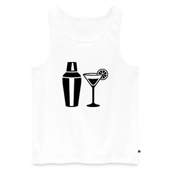 Cocktail - Männer Premium Bio Tank Top - Weiß - Vorne - Michal (187cm)
