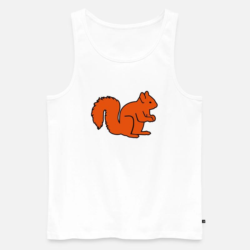 Squirrel - Men's Premium Organic Tank Top - white