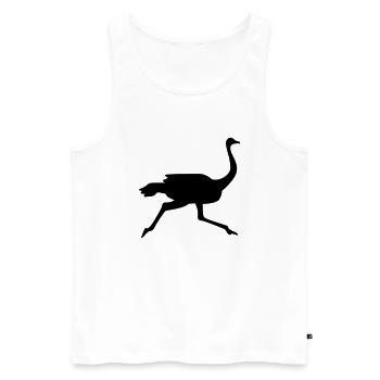 Strauß - Männer Premium Bio Tank Top - Weiß - Vorne - AI Model Male 178 light (178cm)