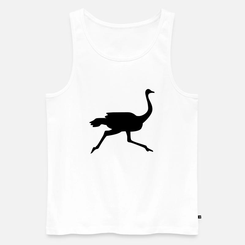 Strauß - Männer Premium Bio Tank Top - Weiß