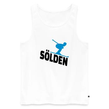 Sölden - Männer Premium Bio Tank Top - Weiß - Vorne - Michal (187cm)