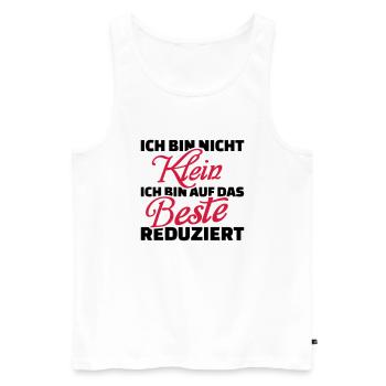 Klein - Männer Premium Bio Tank Top - Weiß - Vorne - AI Model Male 178 light (178cm)