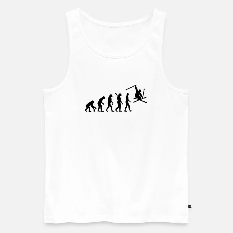 Evolution Ski - Men's Premium Organic Tank Top - white