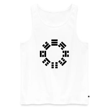 achteckiges bagua symbol taoismus feng shui - Männer Premium Bio Tank Top - Weiß - Vorne - AI Model Male 178 light (178cm)