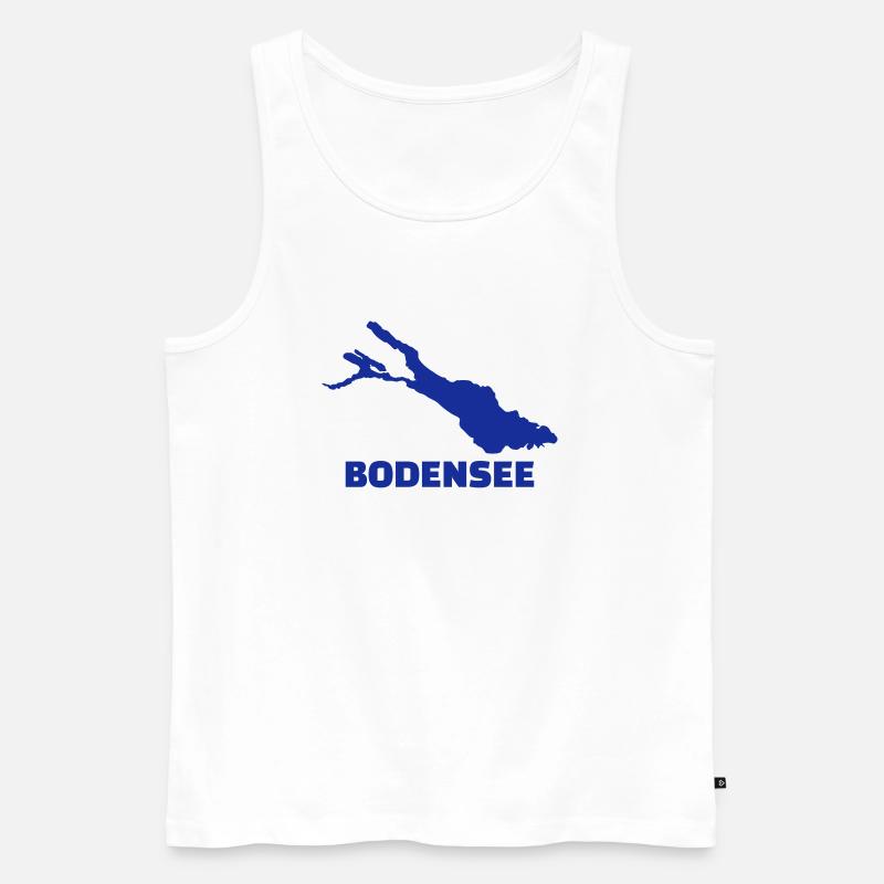 Bodensee - Männer Premium Bio Tank Top - Weiß