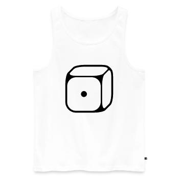 1st cube (one / 1C) - Men's Premium Organic Tank Top - white - Front - AI Model Male 178 light (178cm)