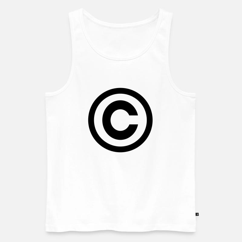 Copyright - Männer Premium Bio Tank Top - Weiß