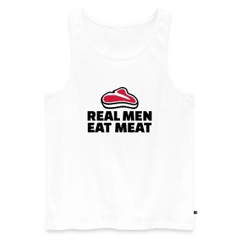 Fleisch - Männer Premium Bio Tank Top - Weiß - Vorne - AI Model Male 178 light (178cm)
