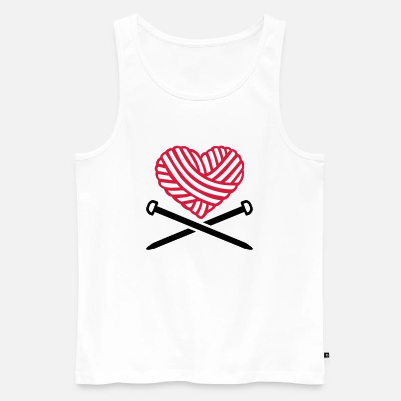 Stricken - Männer Premium Bio Tank Top - Weiß