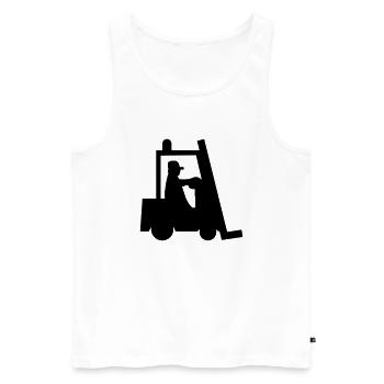 stapler fahrer - Männer Premium Bio Tank Top - Weiß - Vorne - Michal (187cm)