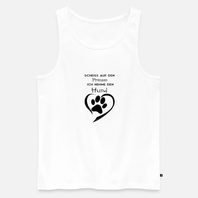 Hunde Liebe - Männer Premium Bio Tank Top - Weiß