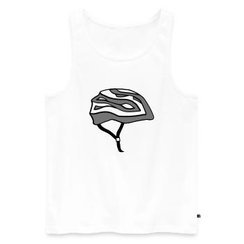 bike helmet bike helmet driver driver bike ride - Men's Premium Organic Tank Top - white - Front - AI Model Male 178 light (178cm)