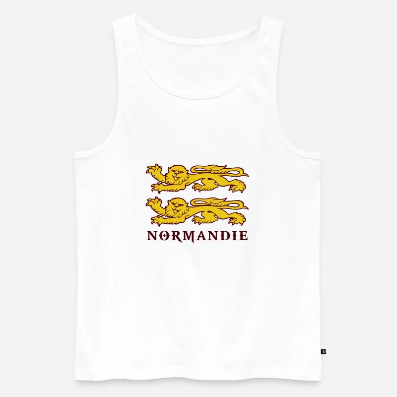 Normandy - Männer Premium Bio Tank Top - Weiß