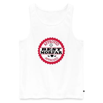 Approved best morfar - Männer Premium Bio Tank Top - Weiß - Vorne - AI Model Male 178 light (178cm)