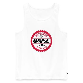 Approved best zia - Männer Premium Bio Tank Top - Weiß - Vorne - AI Model Male 178 light (178cm)