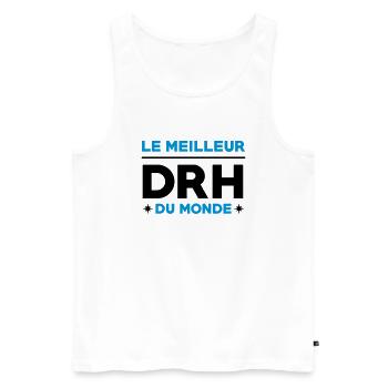 Directeur des Ressources Humaines / DRH Directrice - Débardeur bio Premium Homme - blanc - Devant - Michal (187cm)
