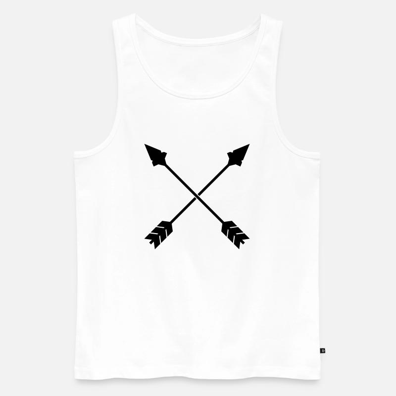 Pfeile - Männer Premium Bio Tank Top - Weiß