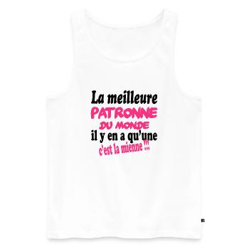 La meilleure patronne du monde c'est moi !! - Men's Premium Organic Tank Top - white - Front - AI Model Male 178 light (178cm)
