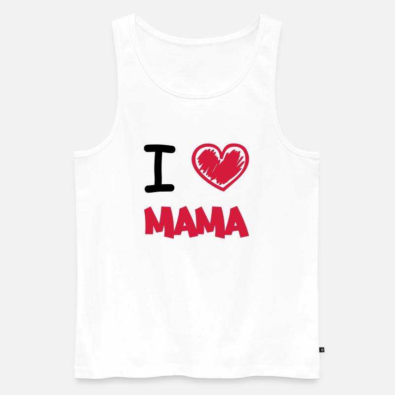 i_love_mama_2 - Männer Premium Bio Tank Top - Weiß