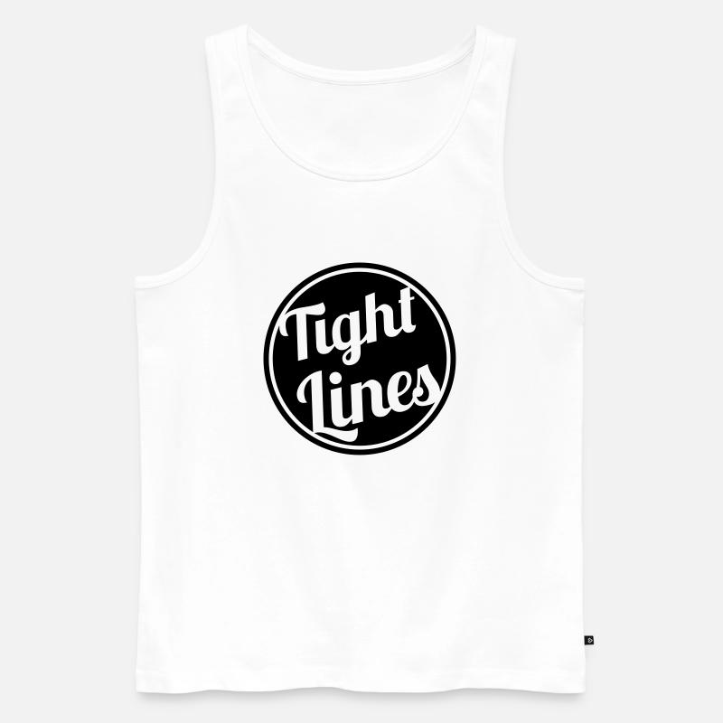 Tight Lines - Männer Premium Bio Tank Top - Weiß
