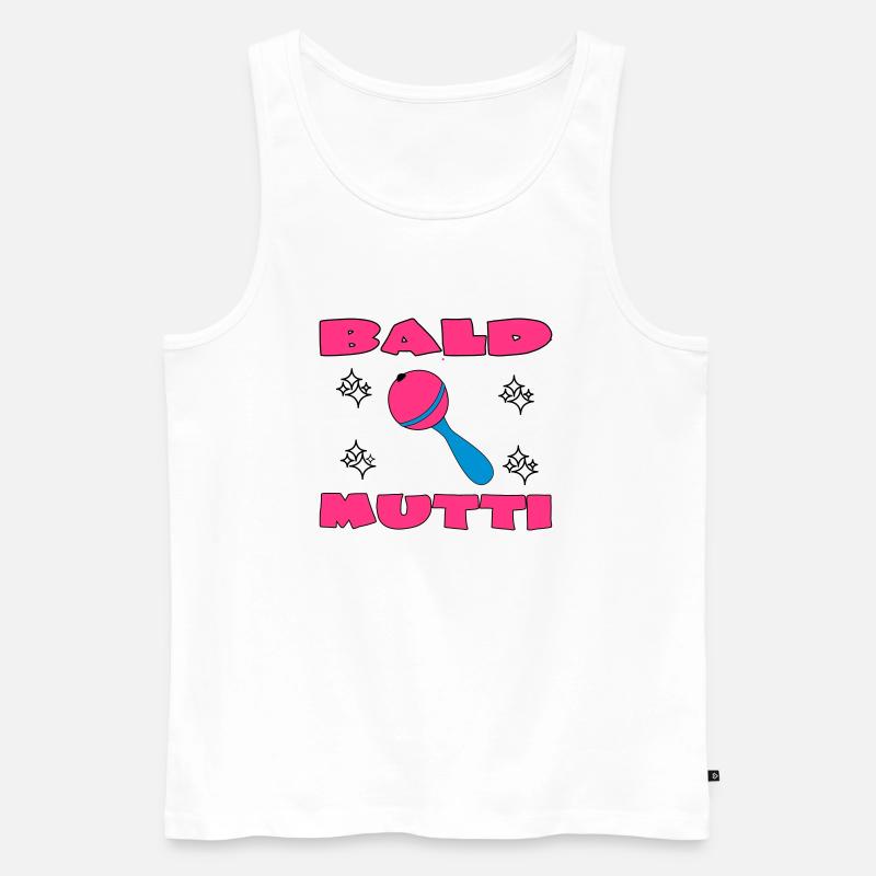 Bald mutti - Männer Premium Bio Tank Top - Weiß