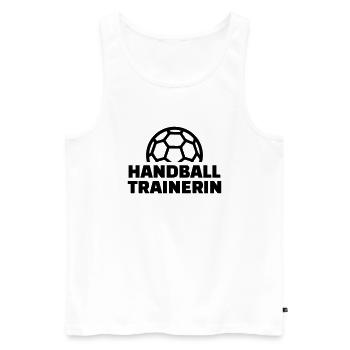 Handball - Männer Premium Bio Tank Top - Weiß - Vorne - Michal (187cm)