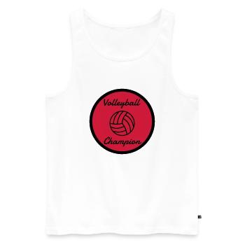 Volleyball - Volley Ball - Volley-Ball - Sport - Men's Premium Organic Tank Top - white - Front - Michal (187cm)