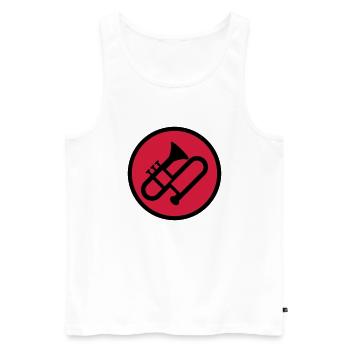 Posaune Posaunist Musik Musiker Musikerin - Männer Premium Bio Tank Top - Weiß - Vorne - Michal (187cm)