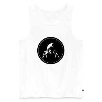 anonymous - Débardeur bio Premium Homme - blanc - Devant - Michal (187cm)