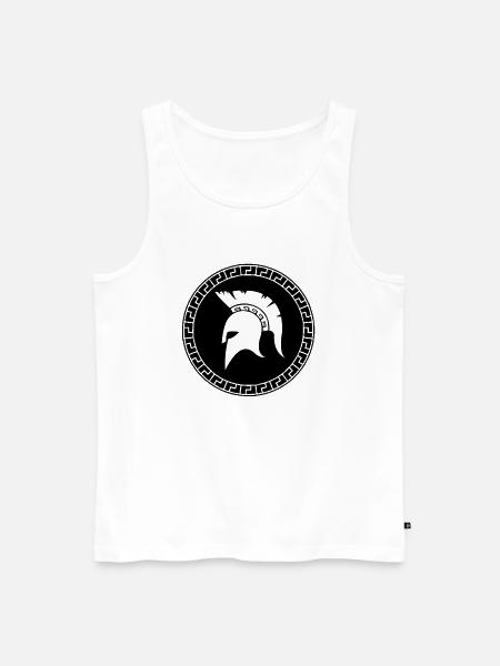 sparta_helm_01 - Débardeur bio Premium Homme - blanc