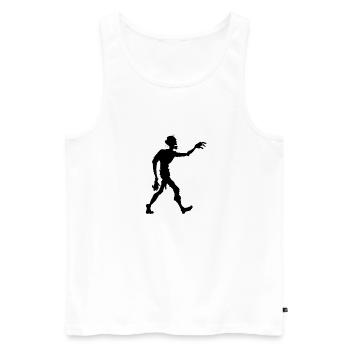 Zombie Walk - Männer Premium Bio Tank Top - Weiß - Vorne - AI Model Male 178 light (178cm)