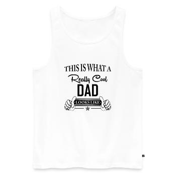 This Is What a Really Cool Dad... - Men's Premium Organic Tank Top - white - Front - AI Model Male 178 light (178cm)