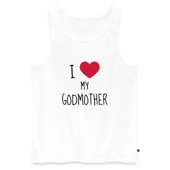 Godmother Godfather Patin Pate Parrain Marrraine - Men's Premium Organic Tank Top - white - Front - Michal (187cm)