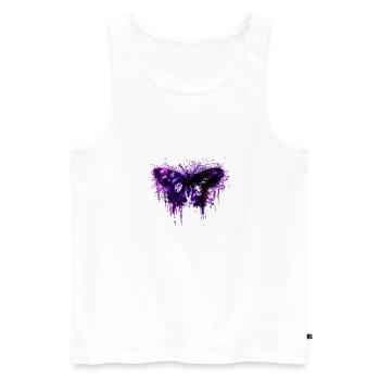 Schmetterling - Männer Premium Bio Tank Top - Weiß - Vorne - Michal (187cm)