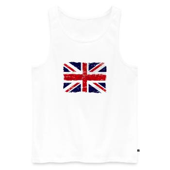 Union Jack - UK Flag - Männer Premium Bio Tank Top - Weiß - Vorne - Michal (187cm)