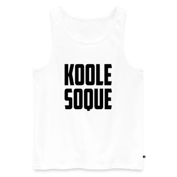 Lustige Spruch: Coole Socke - Männer Premium Bio Tank Top - Weiß - Vorne - Michal (187cm)