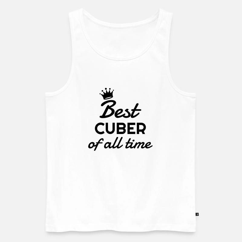 Cubing / Cube / Cuber / Speedcubing - Männer Premium Bio Tank Top - Weiß