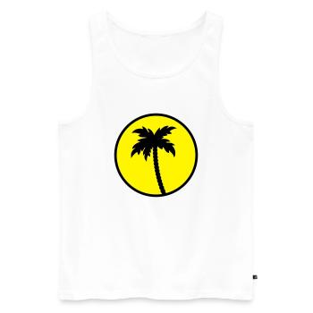 palme design sonne - Männer Premium Bio Tank Top - Weiß - Vorne - AI Model Male 178 light (178cm)