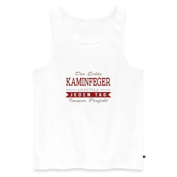 Der echte Kaminfeger - Männer Premium Bio Tank Top - Weiß - Vorne - AI Model Male 178 light (178cm)